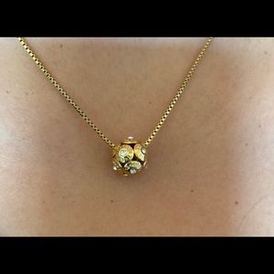 Henri Bendel Rose Gold Rivet Charm Necklace
